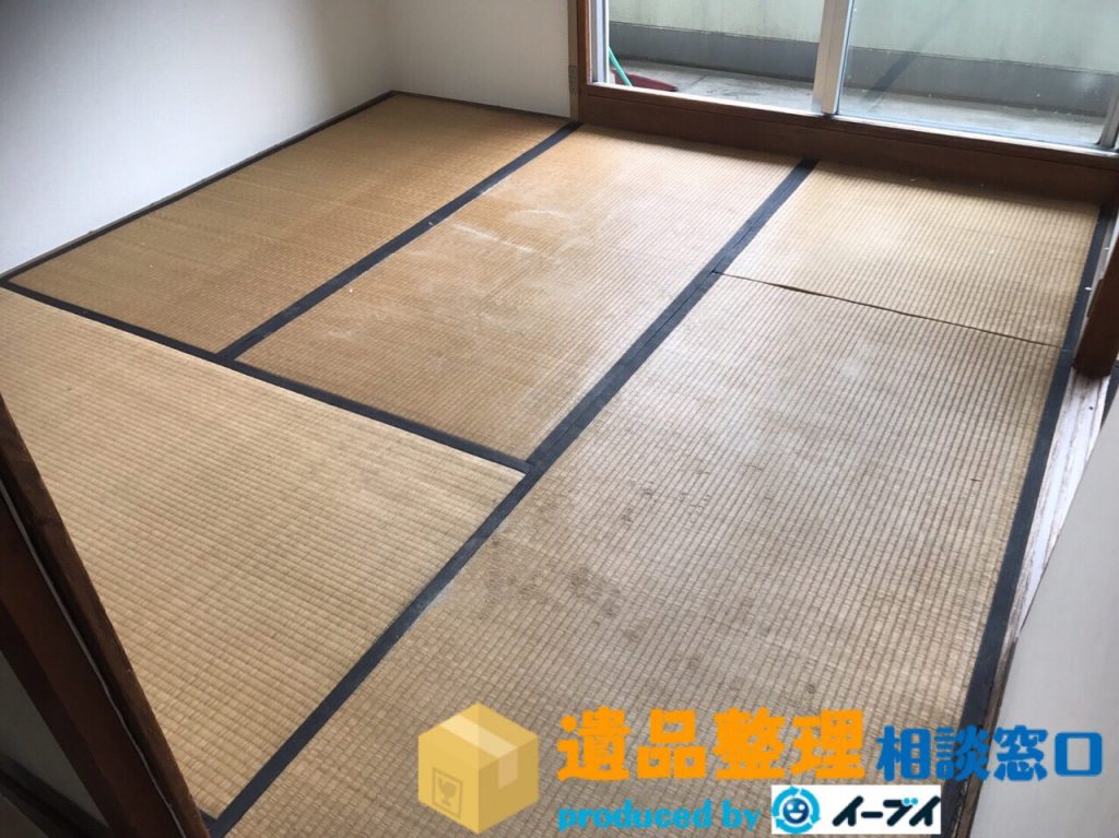 2017年11月7日大阪府池田市で遺品整理の依頼を受け作業後に床の剥がしや粗大ゴミを処分しました。写真1