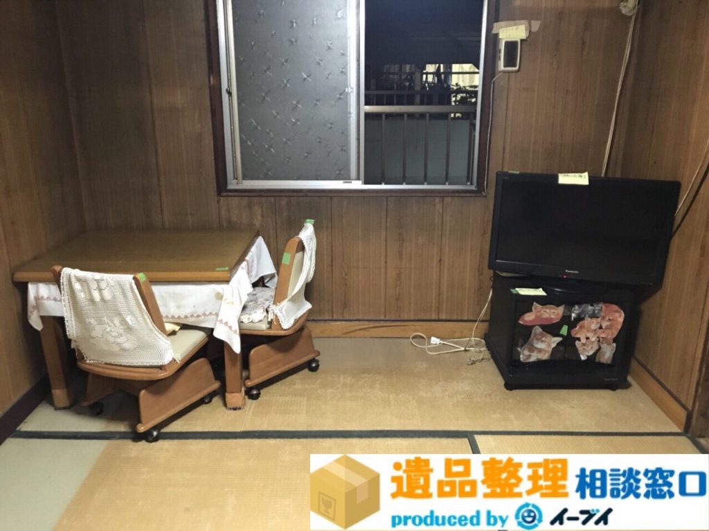 2017年11月18日京都府八幡市で遺品整理に伴い家具や生活用品の処分をしました。写真1