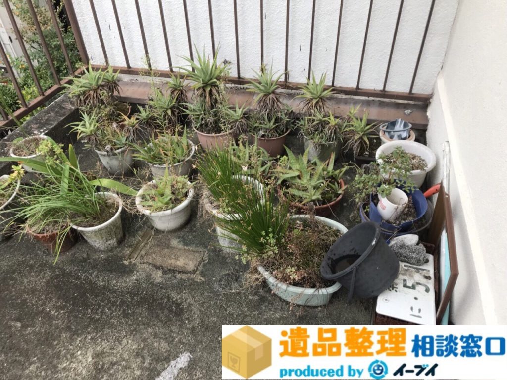 2017年11月16日大阪府交野市で遺品整理に伴いベランダの植木鉢などを処分しました。写真5