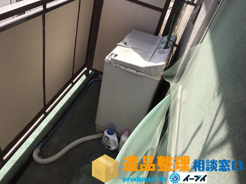 2018年1月7日大阪府茨木市で遺品整理後にベランダの洗濯機や室外機の処分をしました。写真4