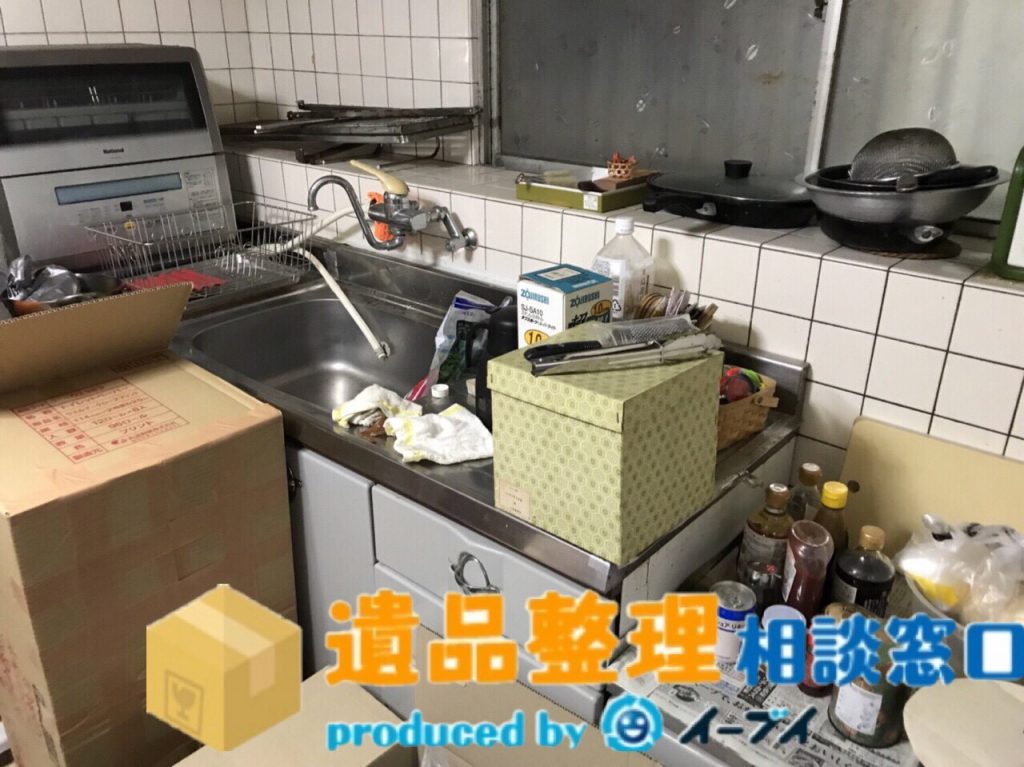 2018年5月31日大阪府寝屋川市で台所の家具家電処分片付けの遺品整理のご依頼。写真2
