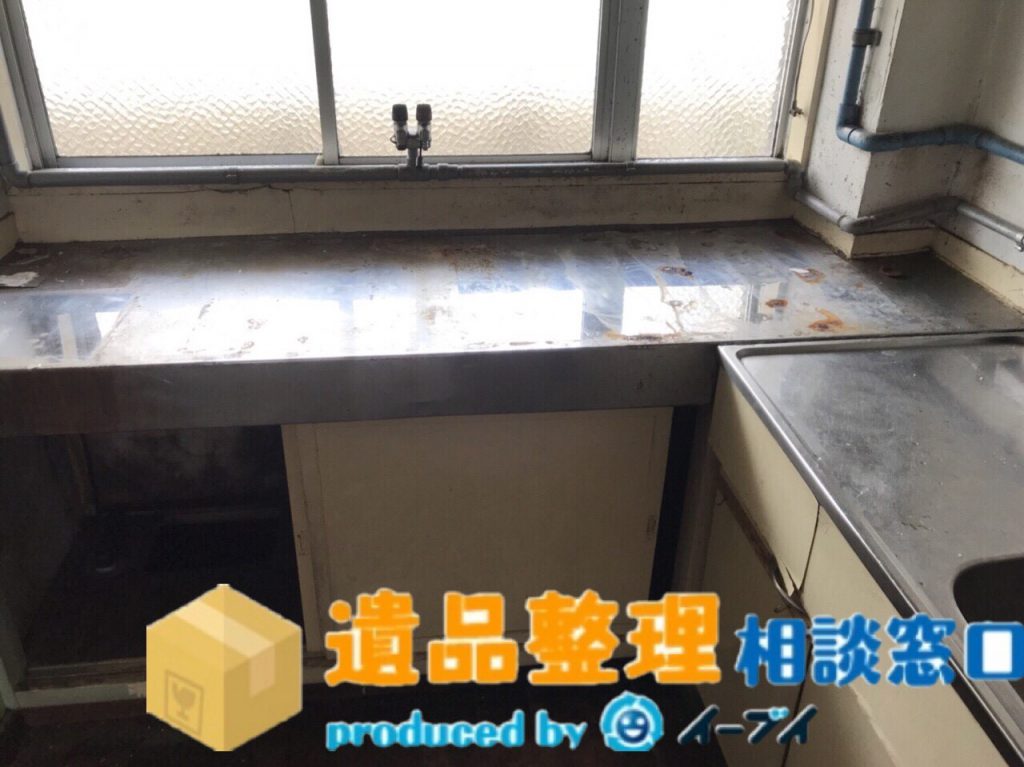 2018年7月24日兵庫県西宮市で遺品整理に伴い台所用品の処分片付けをしました。写真1