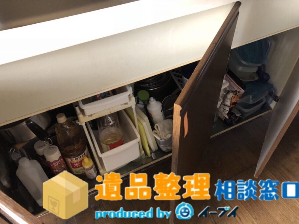 2018年8月22日大阪府門真市で遺品整理に伴い台所用品や冷蔵庫の処分をしました。写真2