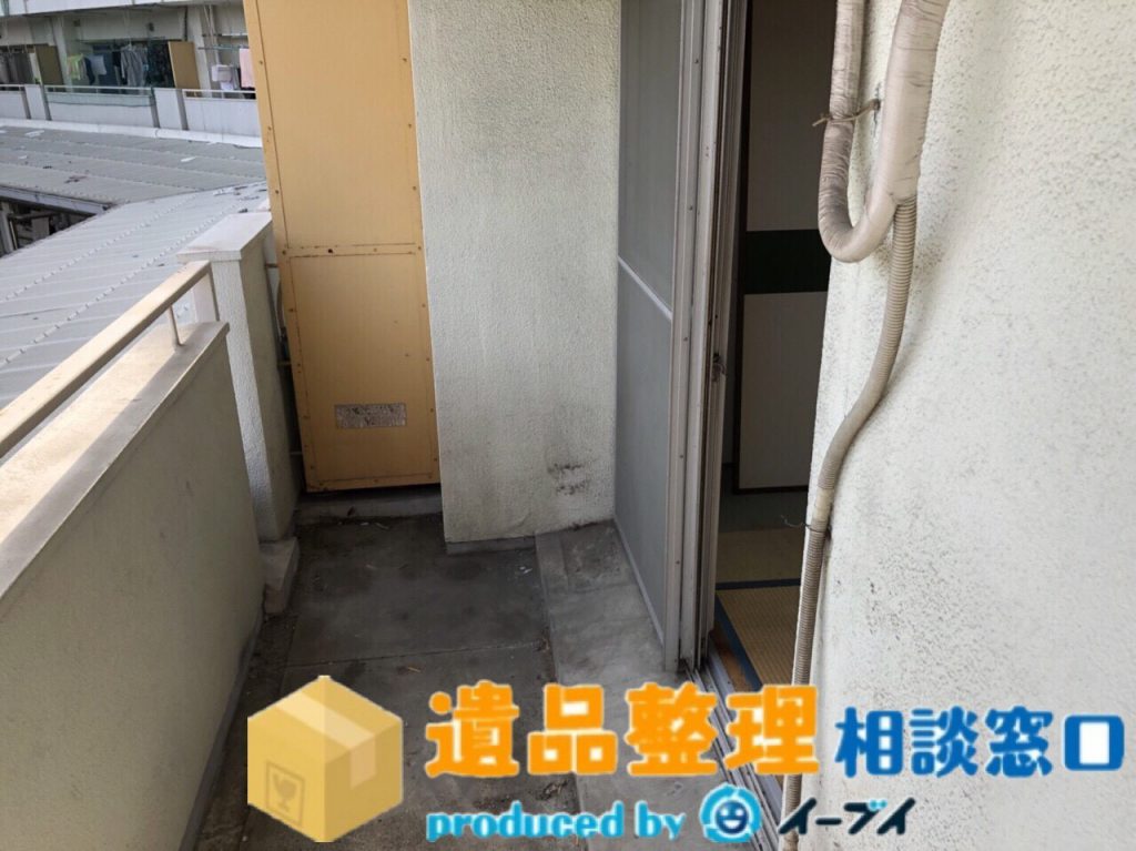 2018年7月14日兵庫県伊丹市で遺品整理に伴いベランダの植木や冷蔵庫の処分をさせて頂きました。写真3