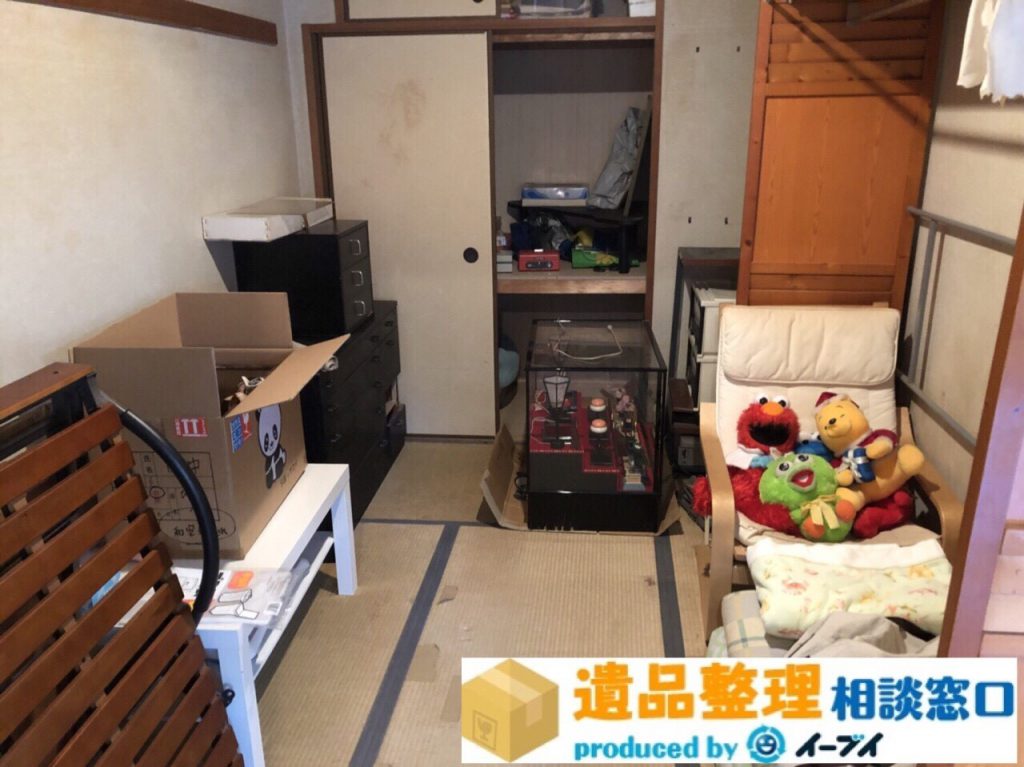 2018年8月5日大阪府摂津市で押入れの生活用品や家具の遺品整処分。写真4