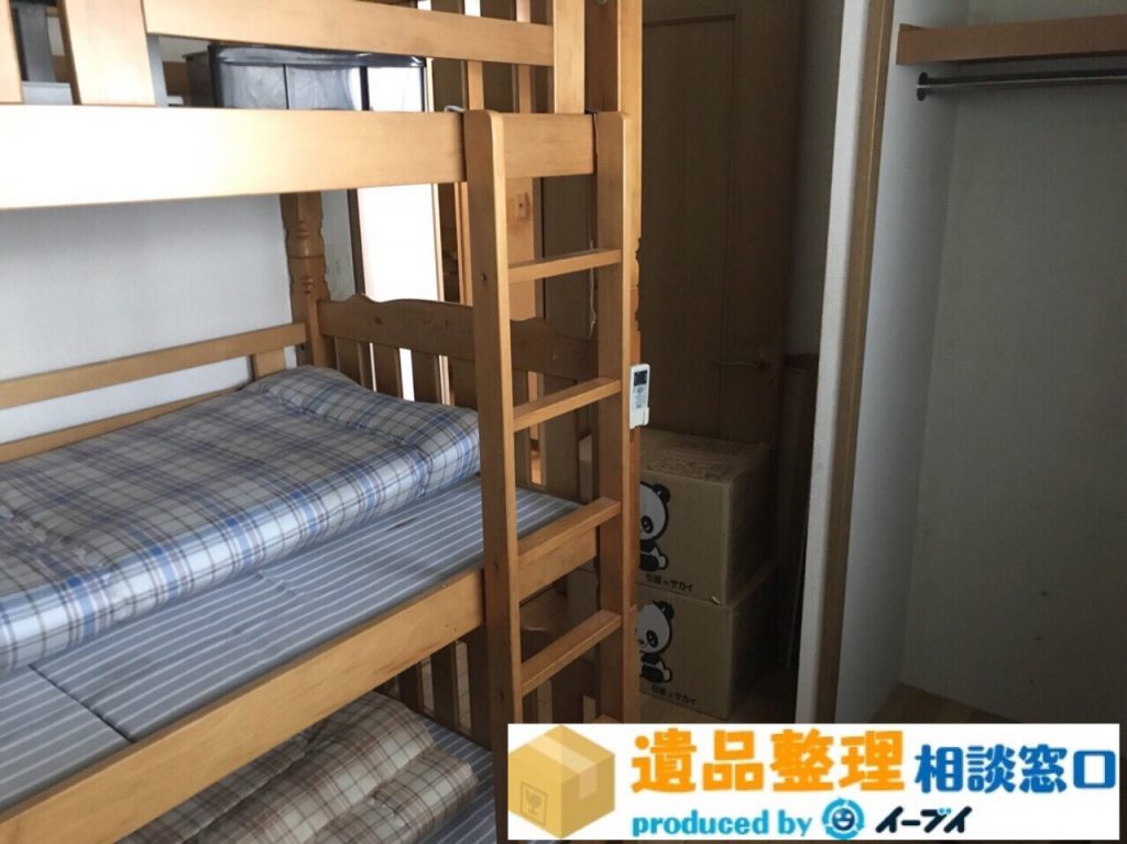 2018年8月8日大阪府池田市で遺品整理作業に伴い子供部屋のベッドなど片付けました。写真2