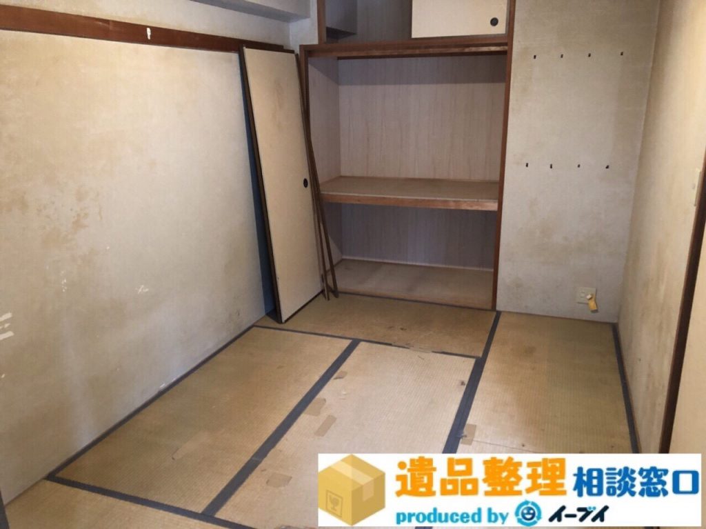 2018年8月5日大阪府摂津市で押入れの生活用品や家具の遺品整処分。写真3